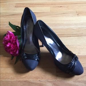 Plaid and Leather Heels